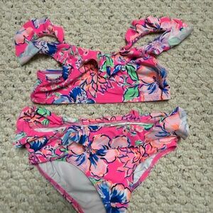 Lilly Pulitzer Pink and Blue Floral Bikini